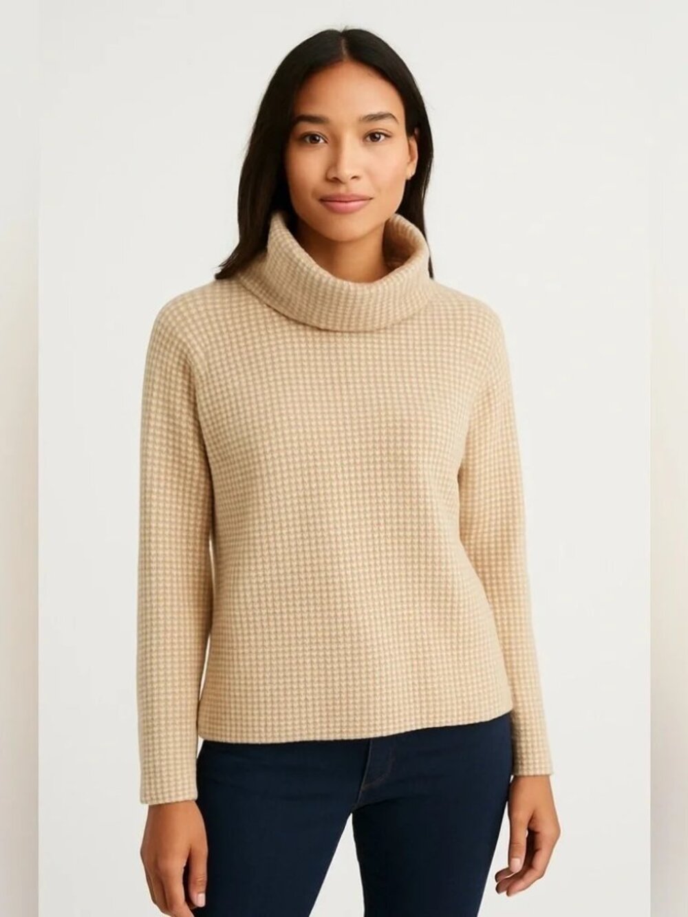 J. Crew Factory Women's Vintage Sandstone Dust Turtleneck Pullover